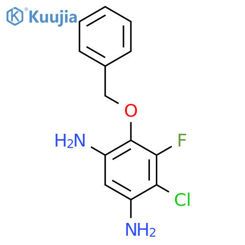 4-(Benzyloxy)-6-chloro-5-fluorobenzene-1,3-diamine structure