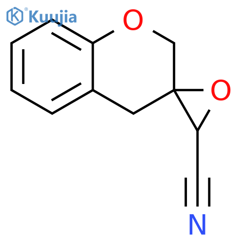 Spiro[2H-1-benzopyran-3(4H),2'-oxirane]-3'-carbonitrile structure