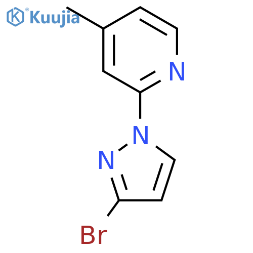 2-(3-Bromo-1H-pyrazol-1-yl)-4-methylpyridine structure