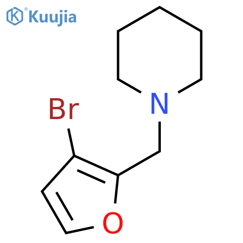1-((3-Bromofuran-2-yl)methyl)piperidine structure