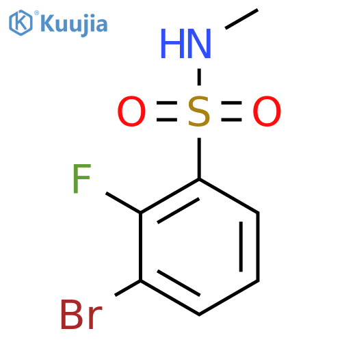 3-Bromo-2-fluoro-N-methylbenzene-1-sulfonamide structure