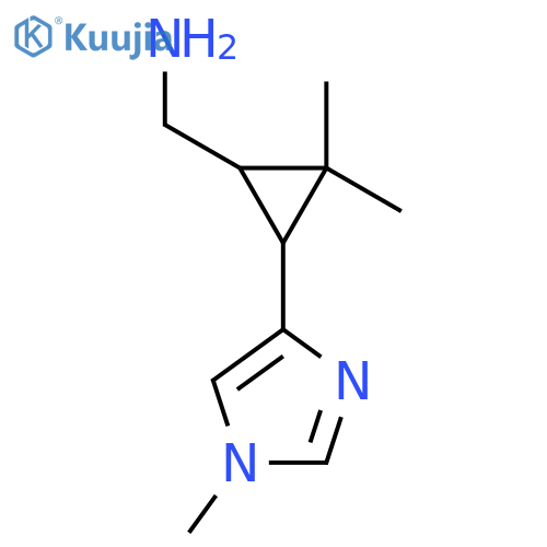2,2-dimethyl-3-(1-methyl-1H-imidazol-4-yl)cyclopropylmethanamine structure