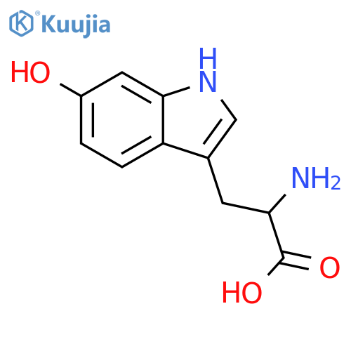 2-Amino-3-(6-hydroxy-1H-indol-3-yl)propanoic acid structure
