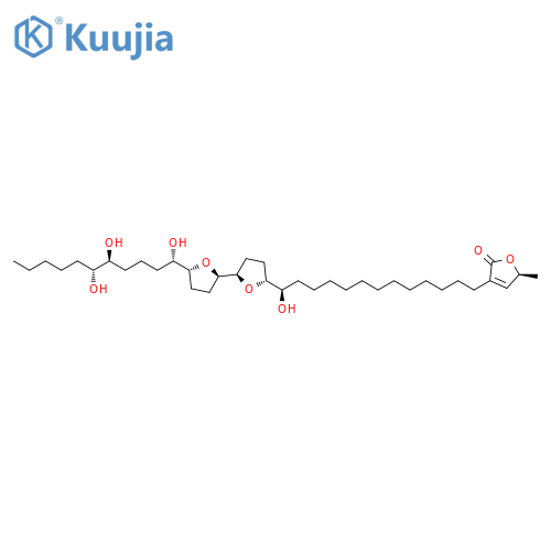 2(5H)-Furanone, 3-[(13R)-13-hydroxy-13-[(2R,2'R,5R,5'R)-octahydro-5'-[(1S,5S,6R)-1,5,6-trihydroxyundecyl][2,2'-bifuran]-5-yl]tridecyl]-5-methyl-, (5S)- structure