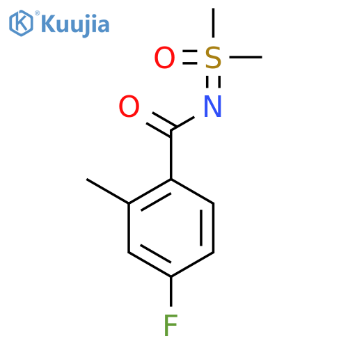 N-[dimethyl(oxo)-lambda6-sulfanylidene]-4-fluoro-2-methylbenzamide structure