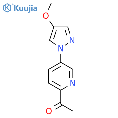 1-[5-(4-methoxy-1H-pyrazol-1-yl)pyridin-2-yl]ethan-1-one structure