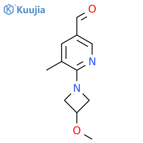 6-(3-Methoxyazetidin-1-yl)-5-methylpyridine-3-carbaldehyde structure