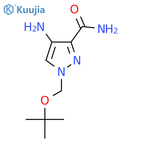 4-amino-1-[(tert-butoxy)methyl]-1H-pyrazole-3-carboxamide structure