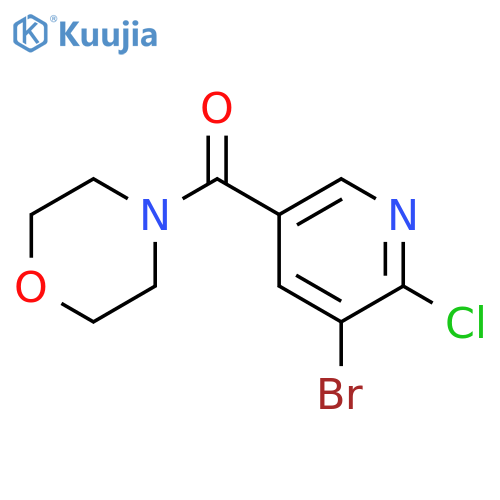 (5-Bromo-6-chloropyridin-3-yl)(morpholino)methanone structure