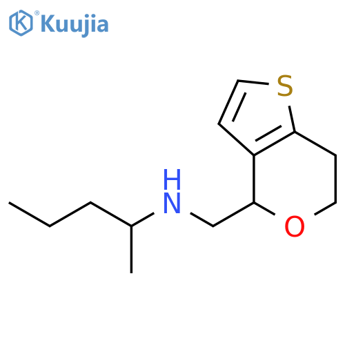 4H-Thieno[3,2-c]pyran-4-methanamine, 6,7-dihydro-N-(1-methylbutyl)- structure