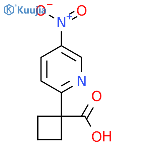 1-(5-Nitropyridin-2-yl)cyclobutane-1-carboxylic acid structure