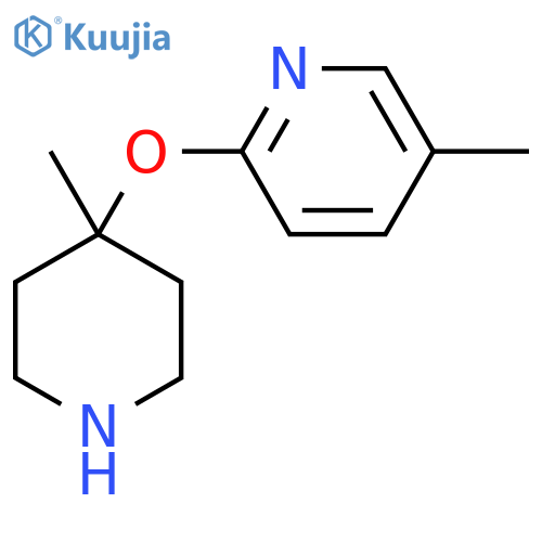 5-Methyl-2-[(4-methylpiperidin-4-yl)oxy]pyridine structure