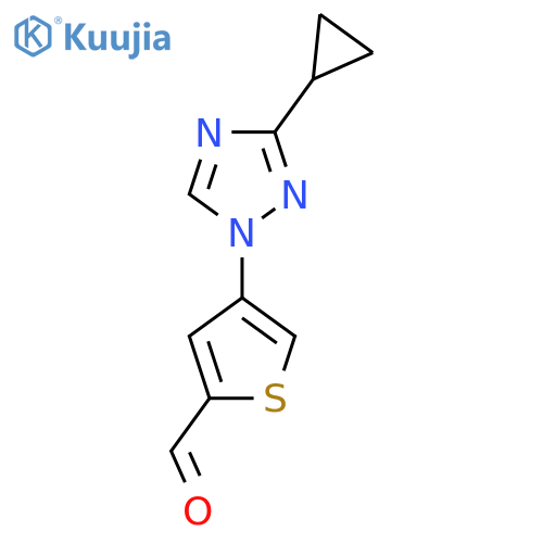 4-(3-Cyclopropyl-1H-1,2,4-triazol-1-yl)thiophene-2-carbaldehyde structure