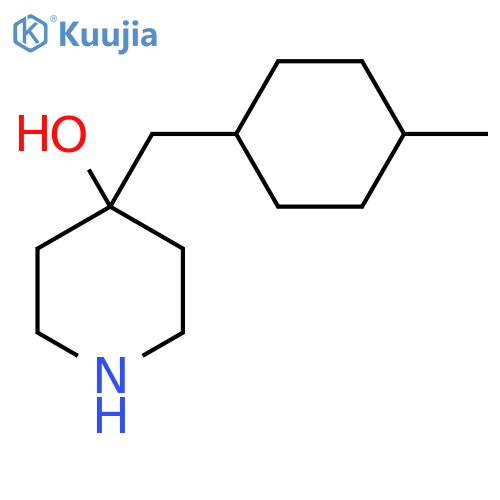 4-[(4-Methylcyclohexyl)methyl]piperidin-4-ol structure