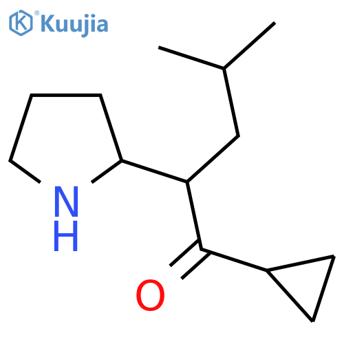 1-Cyclopropyl-4-methyl-2-(pyrrolidin-2-yl)pentan-1-one structure