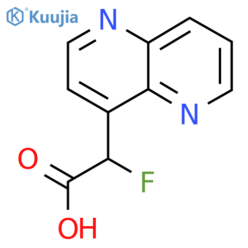 2-Fluoro-2-(1,5-naphthyridin-4-yl)acetic acid structure