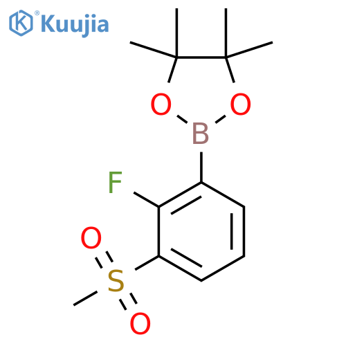 2-(2-Fluoro-3-(methylsulfonyl)phenyl)-4,4,5,5-tetramethyl-1,3,2-dioxaborolane structure