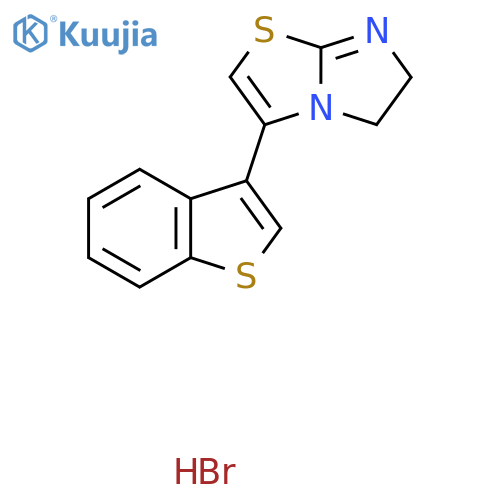 3-(1-Benzothiophen-3-yl)-5,6-dihydroimidazo[2,1-b][1,3]thiazole;hydrobromide structure