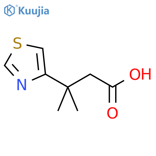 3-Methyl-3-(1,3-thiazol-4-yl)butanoic acid structure