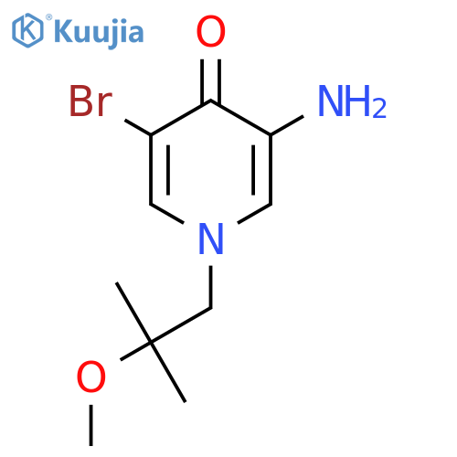 3-Amino-5-bromo-1-(2-methoxy-2-methylpropyl)-1,4-dihydropyridin-4-one structure