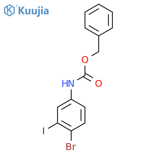 benzyl N-(4-bromo-3-iodophenyl)carbamate structure