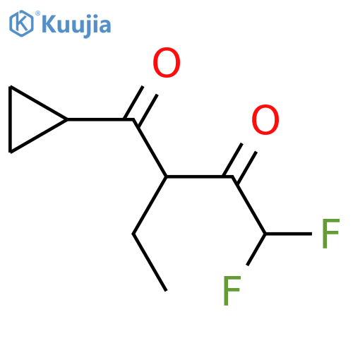 1-Cyclopropyl-2-ethyl-4,4-difluorobutane-1,3-dione structure