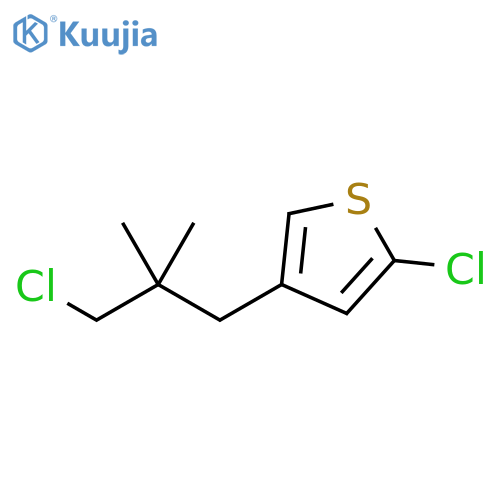 Thiophene, 2-chloro-4-(3-chloro-2,2-dimethylpropyl)- structure