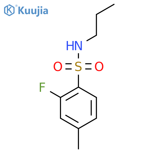 2-fluoro-4-methyl-N-propylbenzene-1-sulfonamide structure