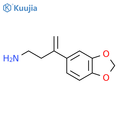 3-(1,3-Dioxaindan-5-yl)but-3-en-1-amine structure