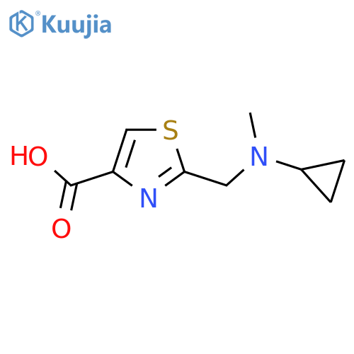 2-{[Cyclopropyl(methyl)amino]methyl}-1,3-thiazole-4-carboxylic acid structure
