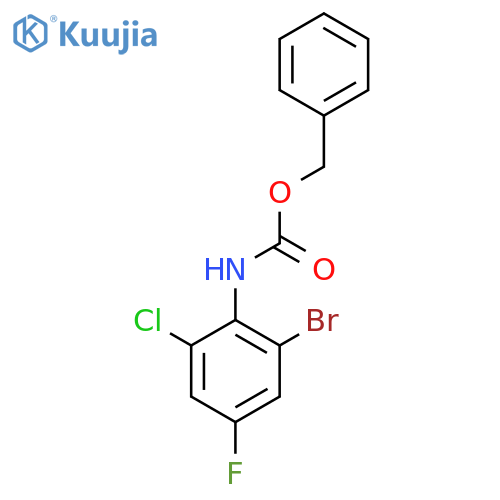 benzyl N-(2-bromo-6-chloro-4-fluorophenyl)carbamate structure