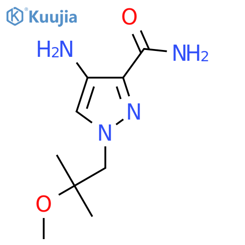4-amino-1-(2-methoxy-2-methylpropyl)-1H-pyrazole-3-carboxamide structure