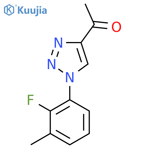 1-[1-(2-fluoro-3-methylphenyl)-1H-1,2,3-triazol-4-yl]ethan-1-one structure