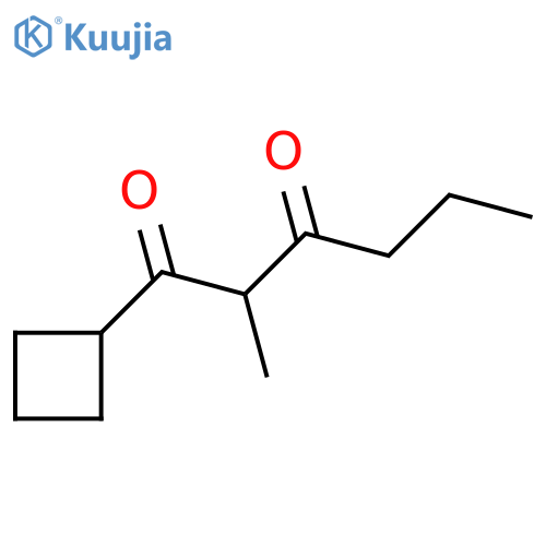 1-Cyclobutyl-2-methylhexane-1,3-dione structure