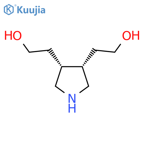 2-[(3S,4R)-4-(2-hydroxyethyl)pyrrolidin-3-yl]ethan-1-ol structure