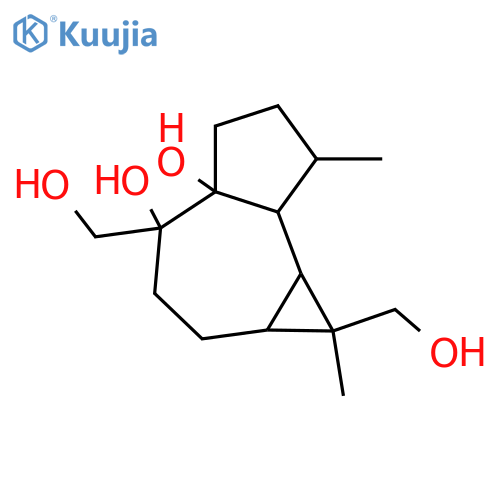 1,10,12,14-Aromadendranetetrol; (1β,4α,5β,10β,11β)-form structure