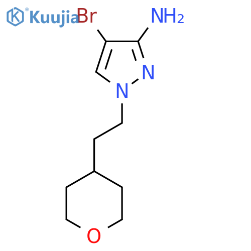 4-bromo-1-[2-(oxan-4-yl)ethyl]-1H-pyrazol-3-amine structure