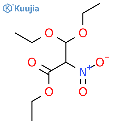 Propanoic acid, 3,3-diethoxy-2-nitro-, ethyl ester structure