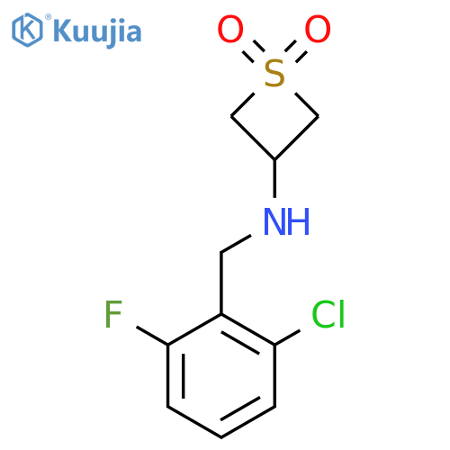 3-{[(2-Chloro-6-fluorophenyl)methyl]amino}-1lambda6-thietane-1,1-dione structure