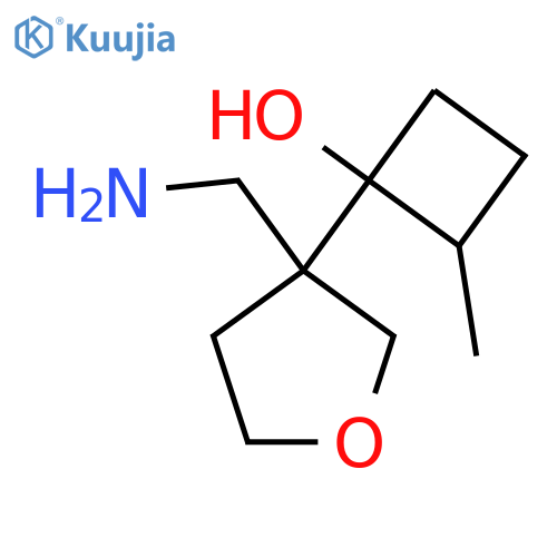 1-[3-(Aminomethyl)oxolan-3-yl]-2-methylcyclobutan-1-ol structure