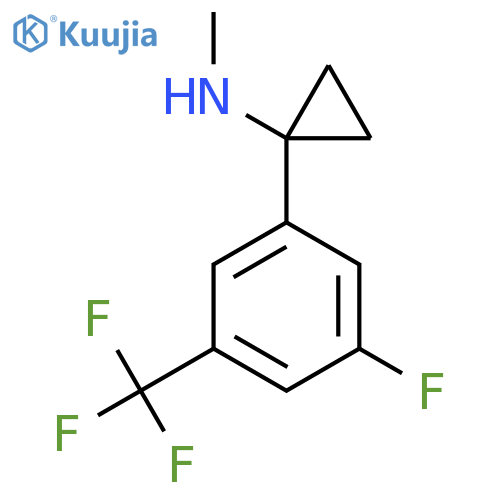 1-[3-fluoro-5-(trifluoromethyl)phenyl]-N-methylcyclopropan-1-amine structure