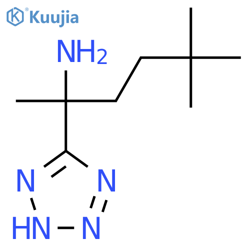 5,5-dimethyl-2-(1H-1,2,3,4-tetrazol-5-yl)hexan-2-amine structure
