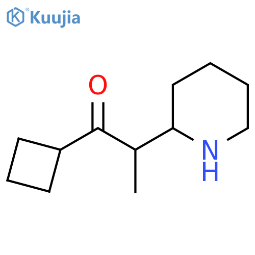 1-Cyclobutyl-2-(piperidin-2-yl)propan-1-one structure