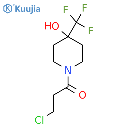 3-Chloro-1-(4-hydroxy-4-(trifluoromethyl)piperidin-1-yl)propan-1-one structure