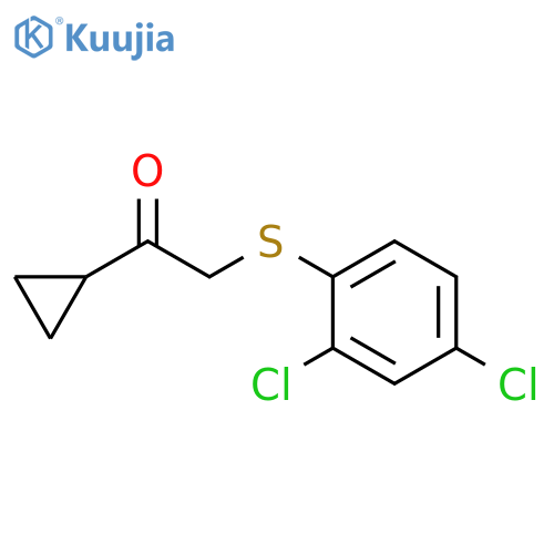 Ethanone, 1-cyclopropyl-2-[(2,4-dichlorophenyl)thio]- structure