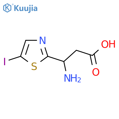 3-Amino-3-(5-iodo-1,3-thiazol-2-yl)propanoic acid structure