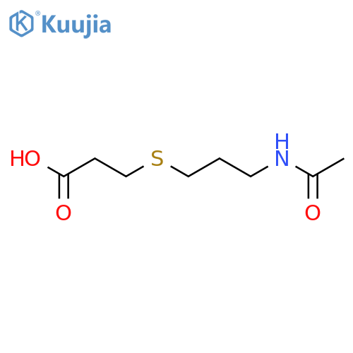 3-[(3-Acetamidopropyl)sulfanyl]propanoic acid structure