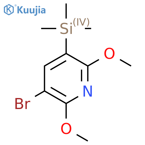 5-Bromo-2,6-dimethoxy-3-(trimethylsilyl)pyridine structure