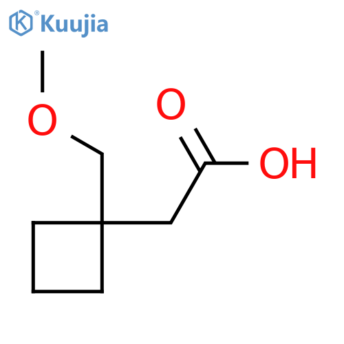 2-1-(methoxymethyl)cyclobutylacetic acid structure