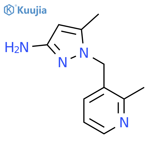 5-methyl-1-[(2-methylpyridin-3-yl)methyl]-1H-pyrazol-3-amine structure